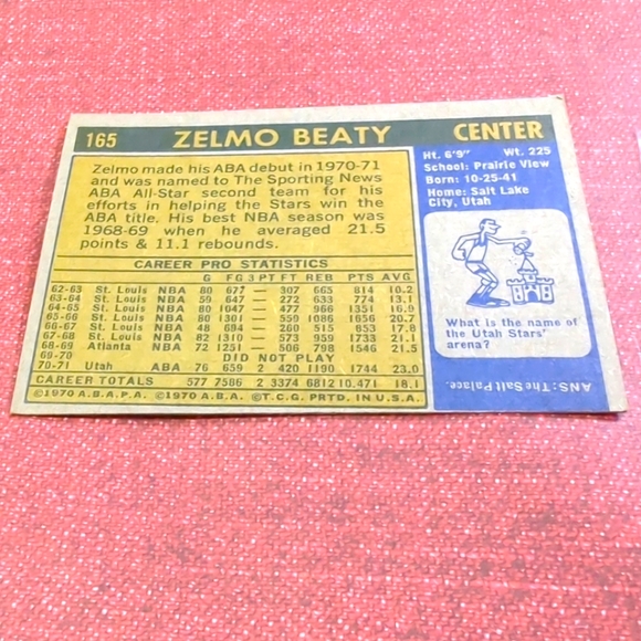 1971-72 Topps #165 Zelmo Beaty VGEX RC Rookie Near Mint - Picture 2 of 6